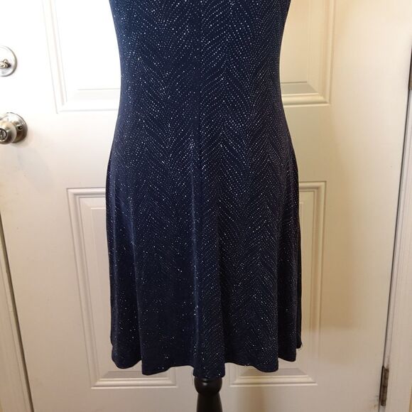 (3/$20) Marian & Maral navy blue short sleeve glitter dress - Picture 11 of 13